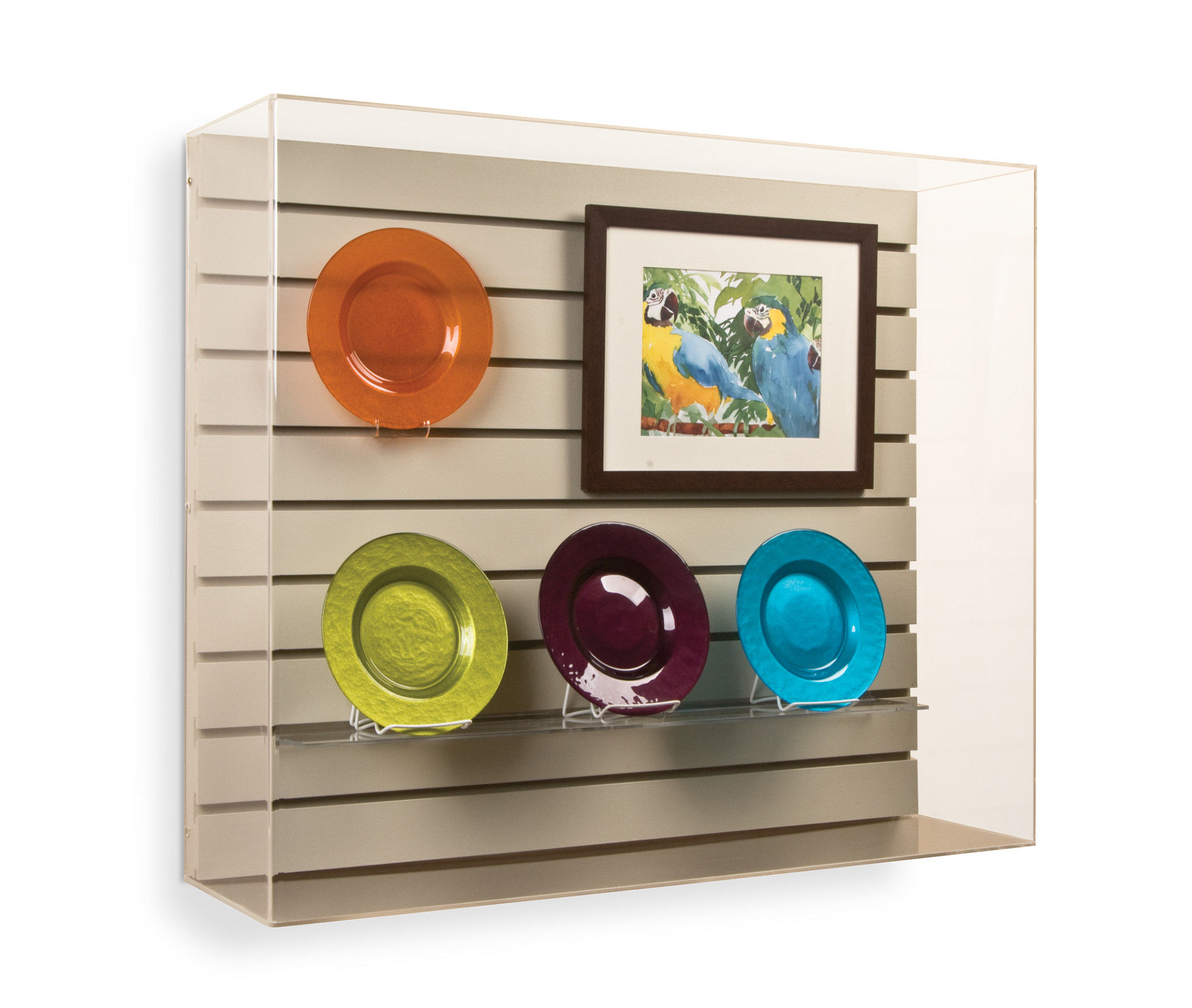 Gaylord Archival® Wall-Mount Slatwall Exhibit Case