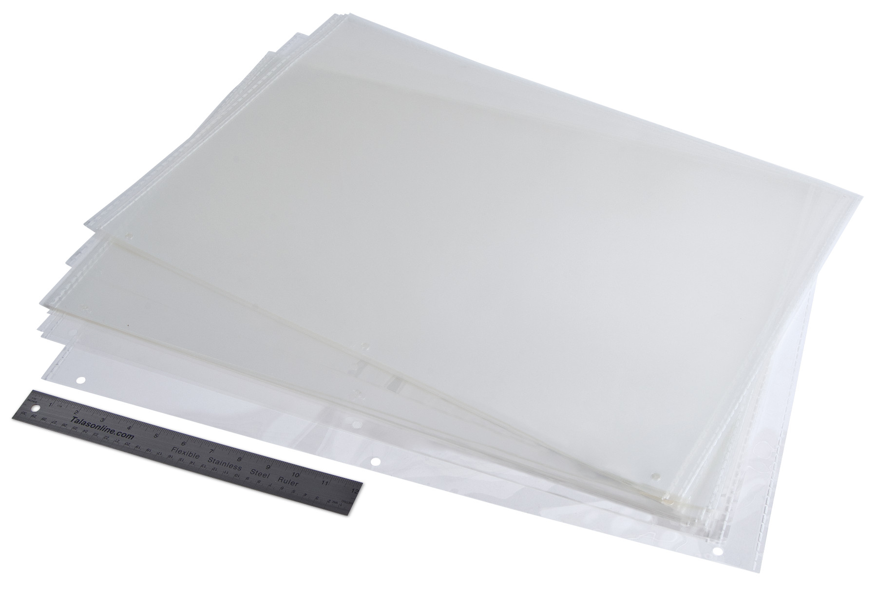Gaylord Archival® 3 mil Archival Polyester Page Protectors for Post-Bound Quarterbound Oversize Scrapbooks (25-Pack)