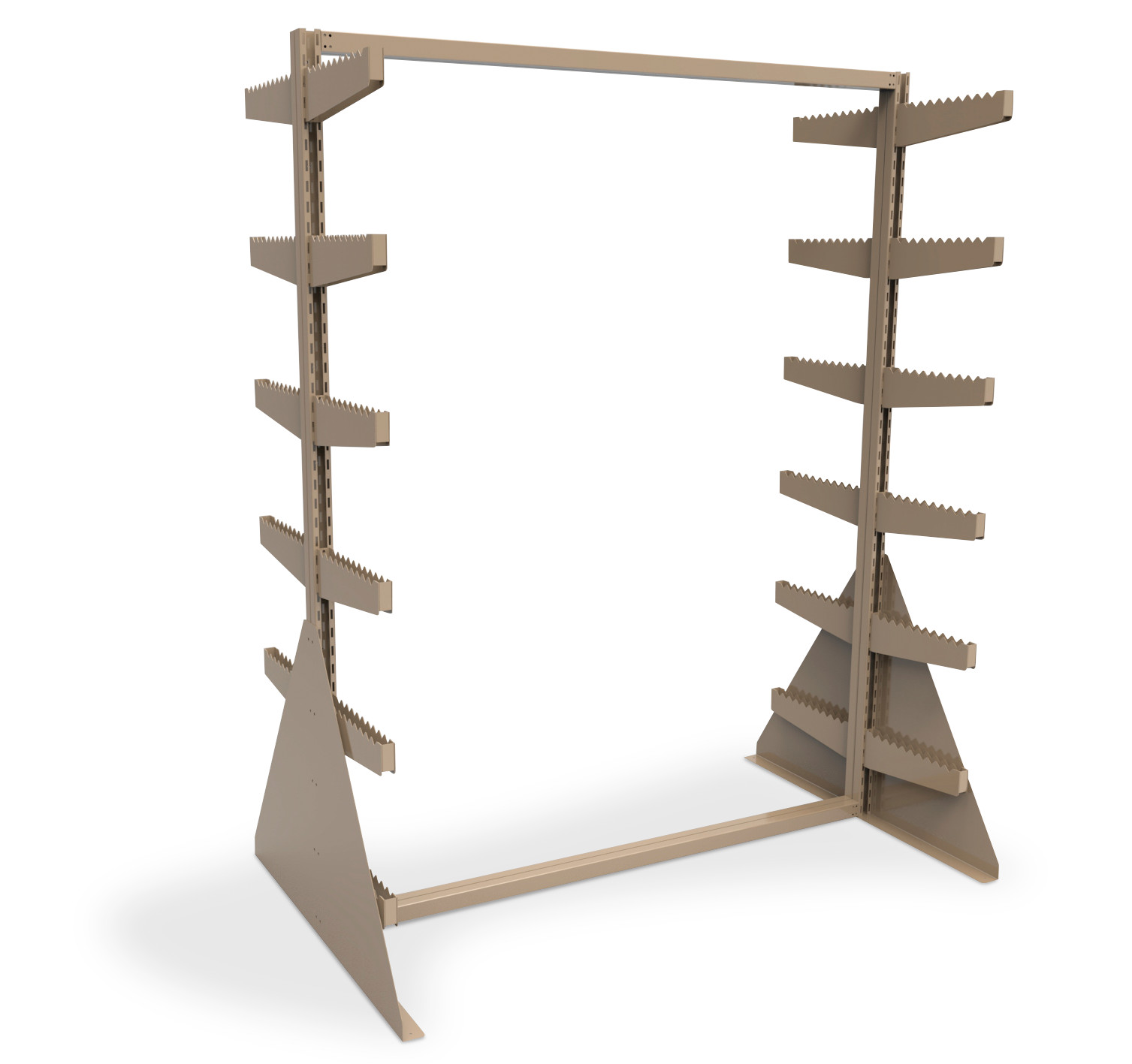 Double-Sided Freestanding Textile Roll Storage Rack