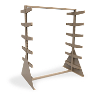 Double-Sided Freestanding Textile Roll Storage Rack