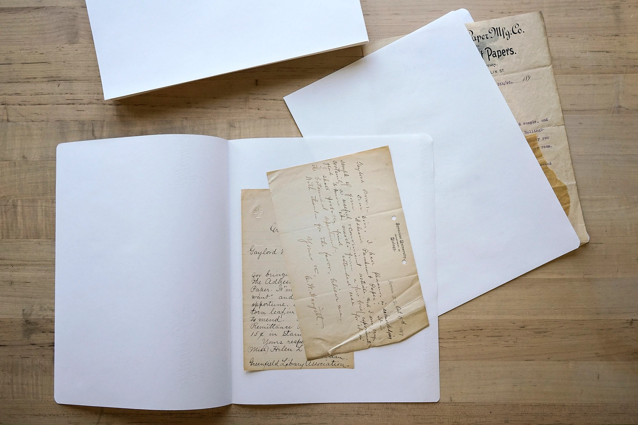 Gaylord Archival® 20 lb. Permalife Bond Letter Size Paper File Folder Inserts (100-Pack)