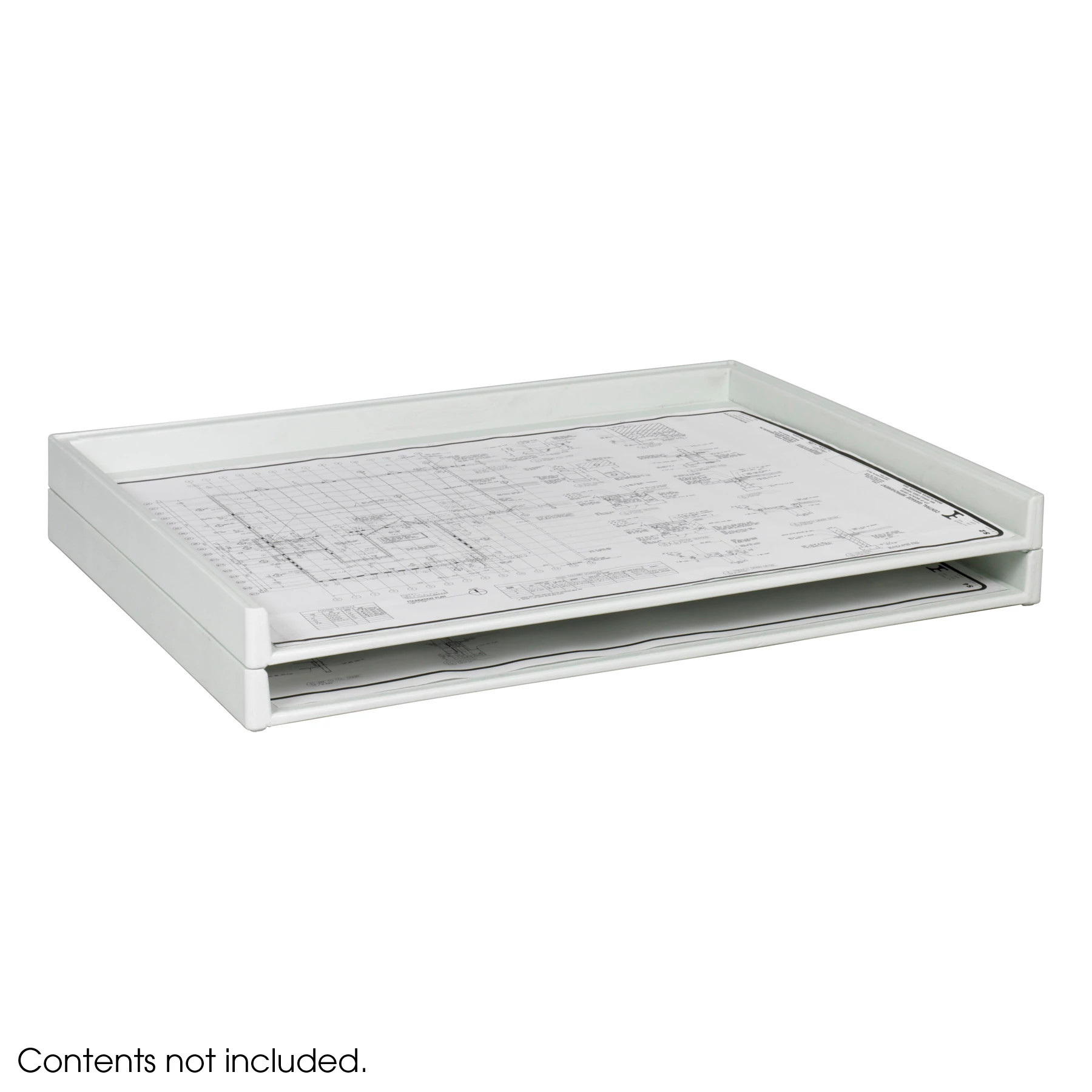 Safco® 39" Horizontal Stacking Trays (2-Pack)