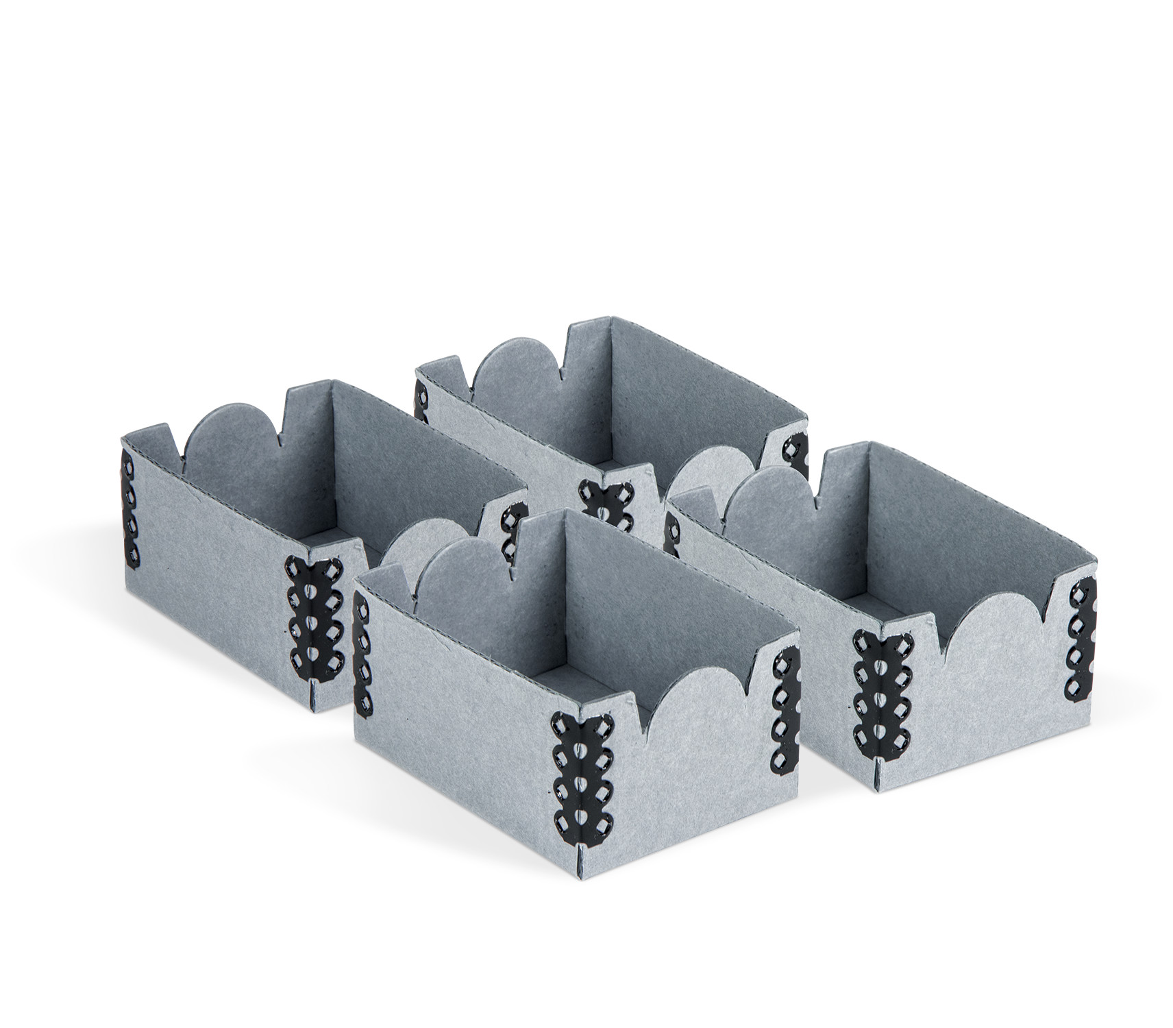 Gaylord Archival® E-flute 2 1/8 x 3" Internal Trays for Modular Box System (4-Pack)