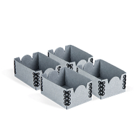Gaylord Archival&#174; Blue E-flute 2 1/8 x 3" Internal Trays for Modular Box System (4-Pack)