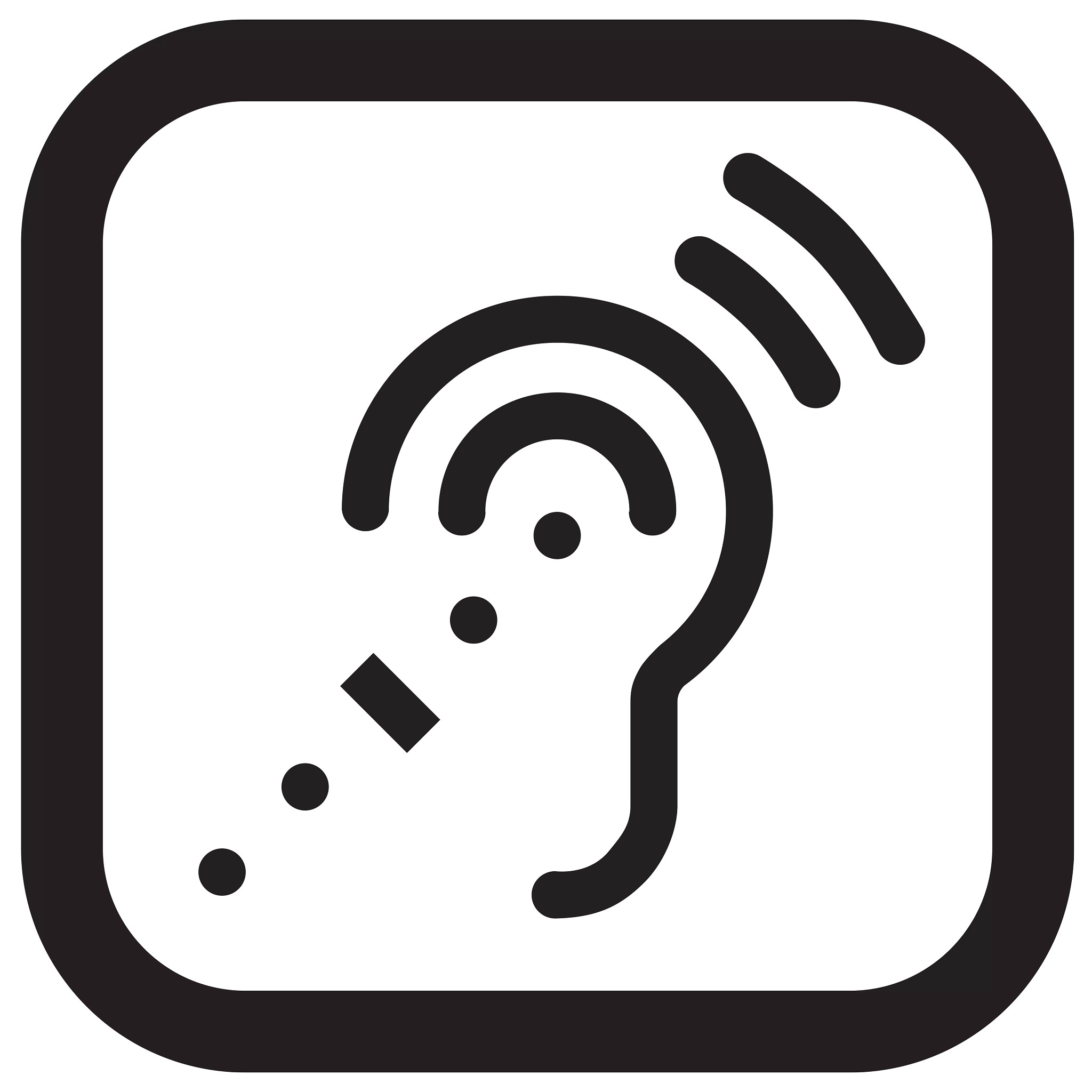 Self-Adhesive Removable Vinyl Assistive Listening System Graphic