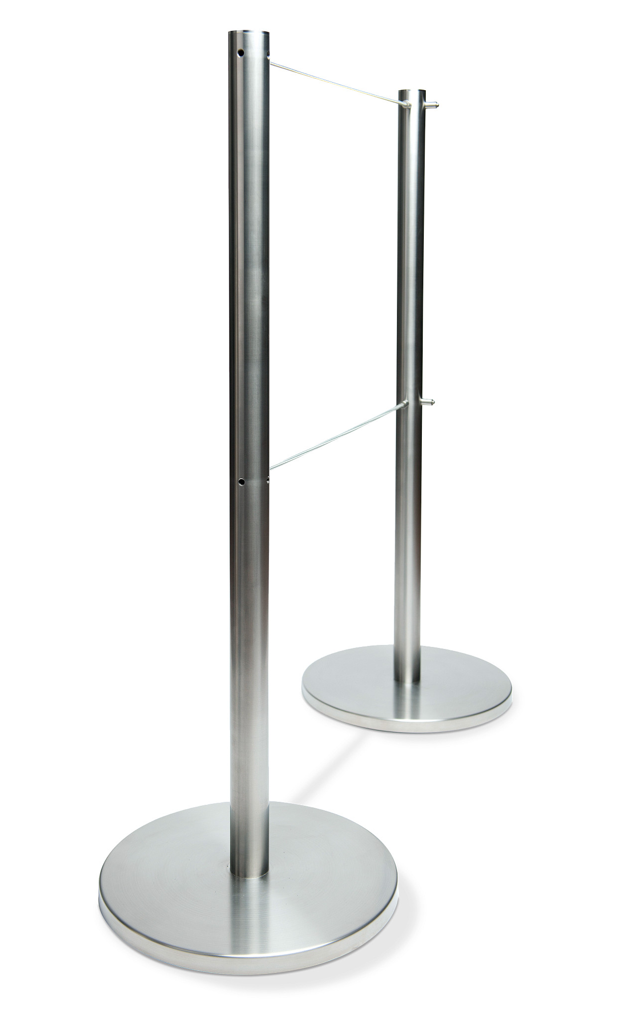 Q-Cord Museum Barrier with Dual Retractable Cords