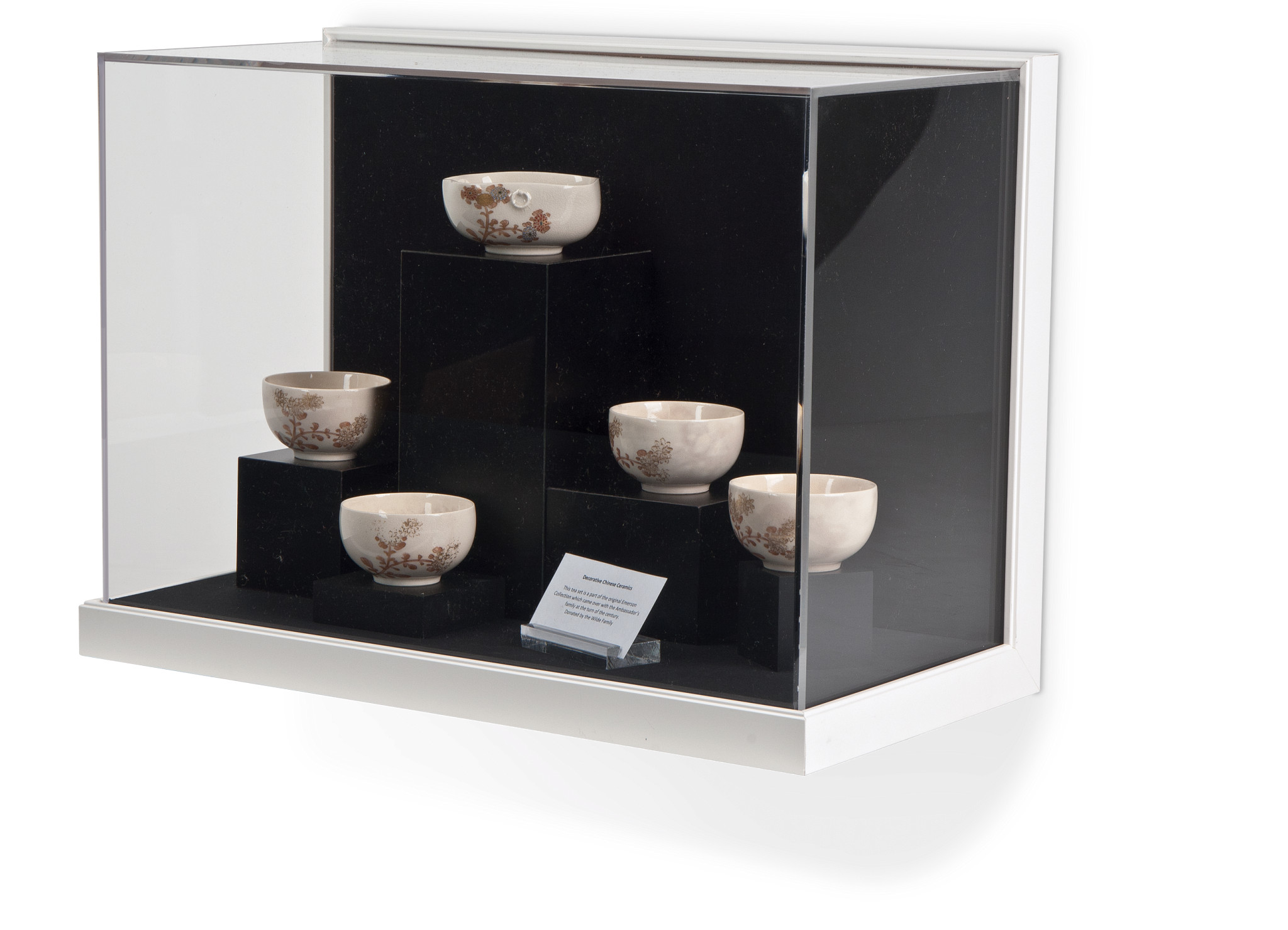 Gaylord Archival® Little Gem Original White Wall-Mount Exhibit Case with Linen-Wrapped Interior